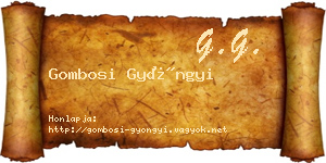 Gombosi Gyöngyi névjegykártya