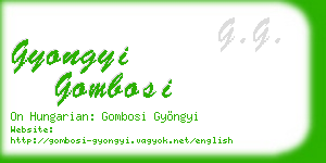 gyongyi gombosi business card